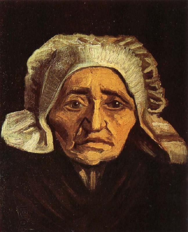 Vincent Van Gogh Head of an old peasant Woman with White Cap (nn04) China oil painting art